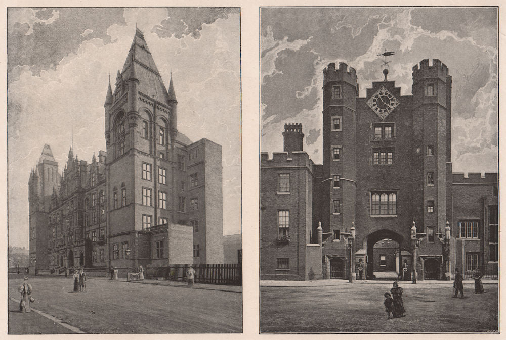 The new Royal College of Music; The Gateway, St. James's Palace. London 1896